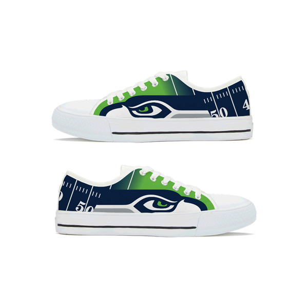 Women's Seattle Seahawks Low Top Canvas Sneakers 002